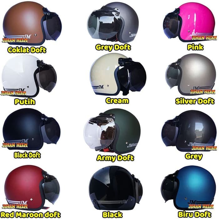 SALE helm bogo helm retro helm dewasa helm bogo retro dewasa - coklat doff