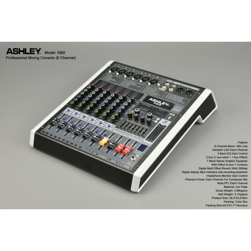 Mixer Ashley R&amp;B 6 Channel Baru