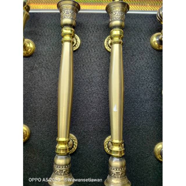 Handle Pintu / Gagang Pintu Rumah Pagar Kuningan Antik Murah 47cm