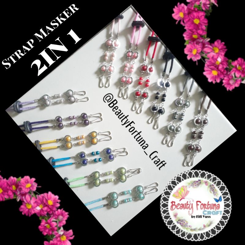 Strap masker 2in1 Mutiara