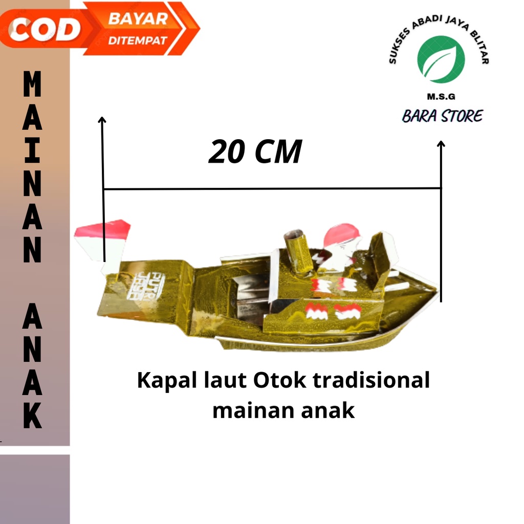 KAPAL OTOK OTOK ATAU KAPAL TRADISIONAL MAINAN ANAK ANAK