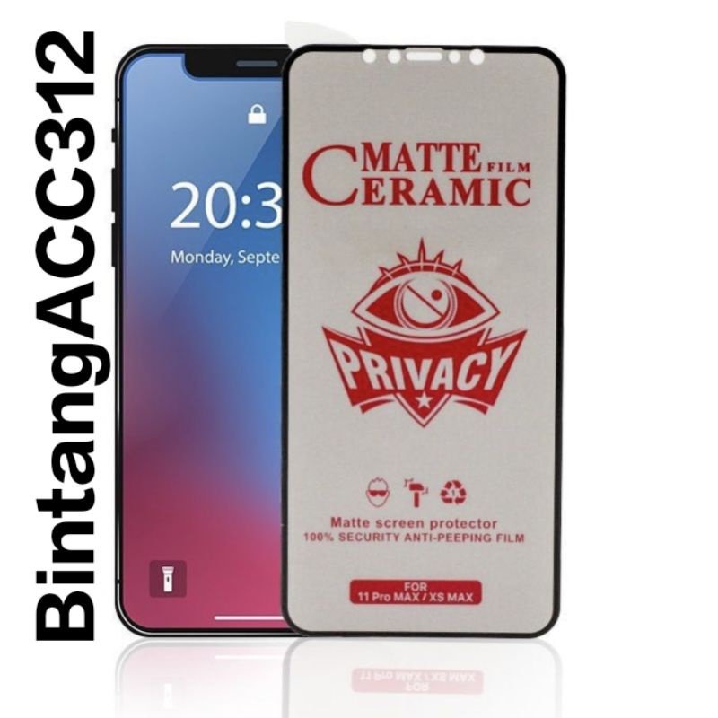 TEMPERED GLASS CERAMIC MATTE PRIVACY / ANTI SPY (SAMSUNG)