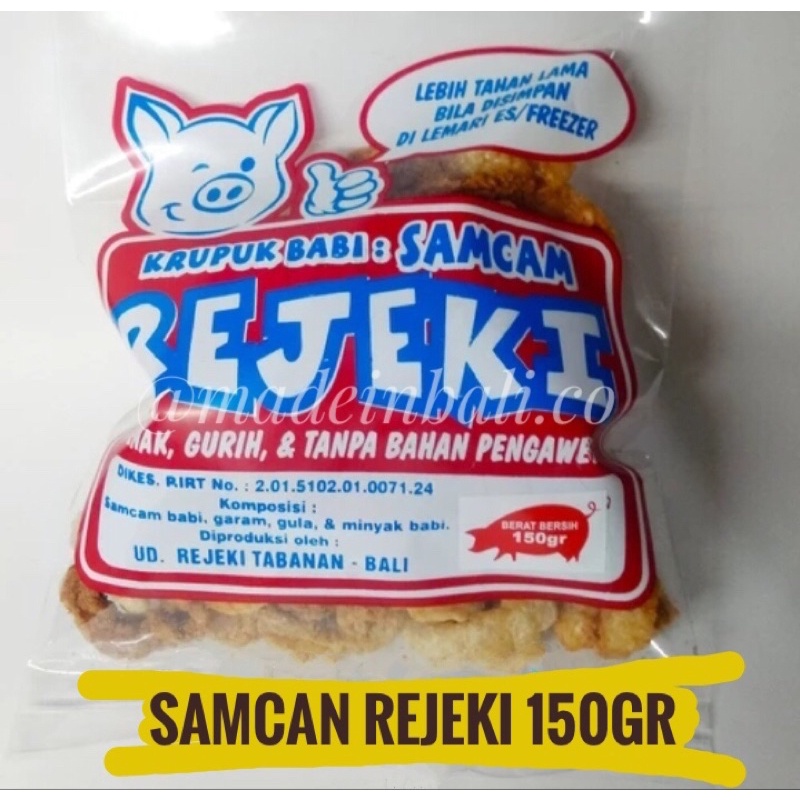 

SAMCAN REJEKI 150gr/Kerupuk Rejeki/Kerupuk Babi/Oleh-oleh khas Bali