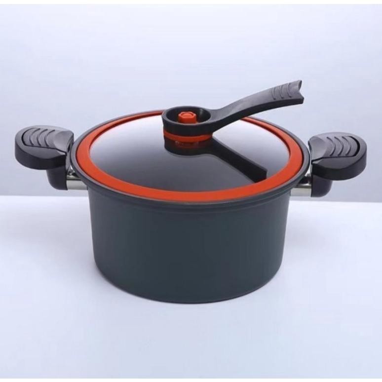 HC Panci Presto Teflon Panci Rebus Bertekanan Mikro Multifungsi Tekanan Rebusan Cepat Anti lengket Panci Sup Daging PRESSURE COOKER POT ANTI LENGKET