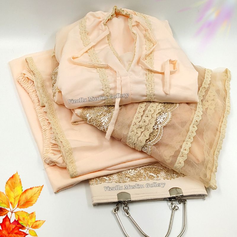 Mukena Premium Model Andin /Mukena Soft Silk /Mukena Tas Behel