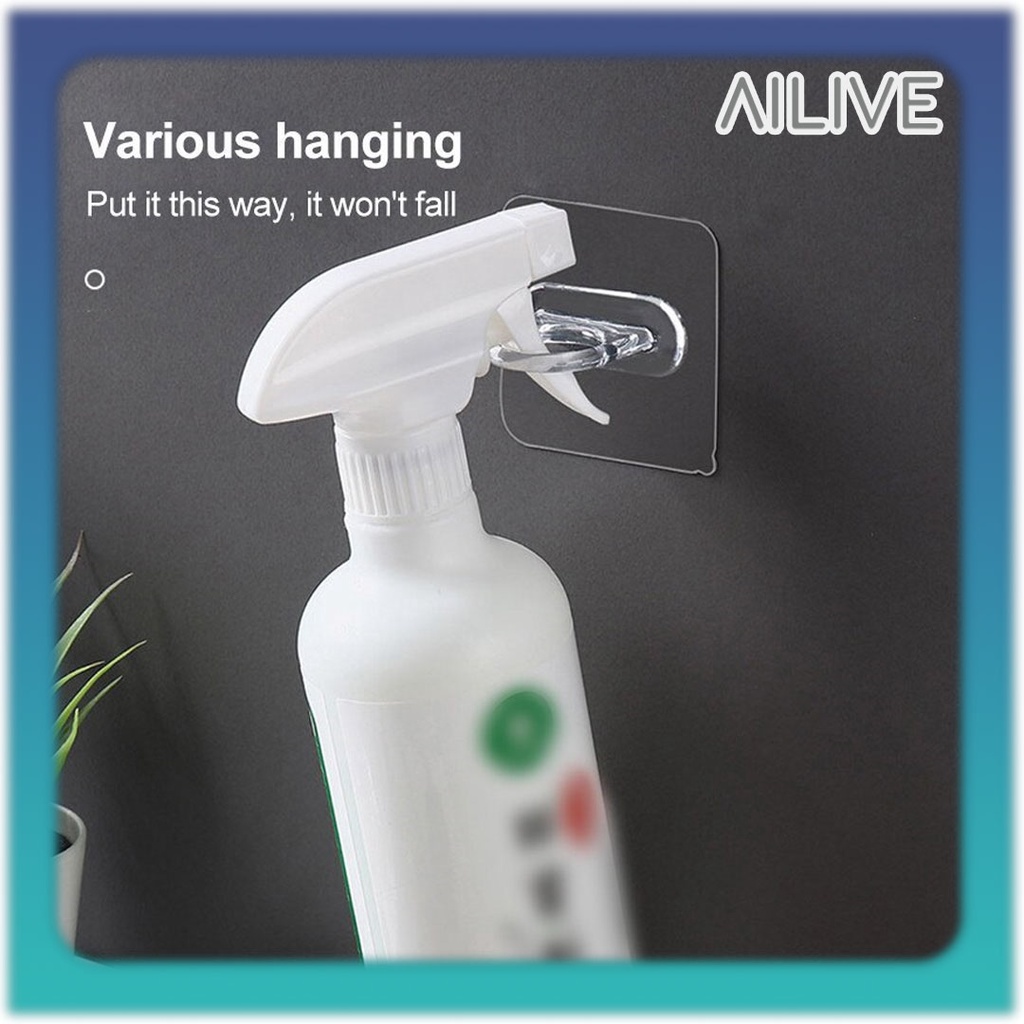 Gantungan Botol Sabun Cair Shampoo Tempel Kuat Hook Serbaguna Gantungan Tiang Hand Sanitizer Tempel Round Hook Ring Hanger