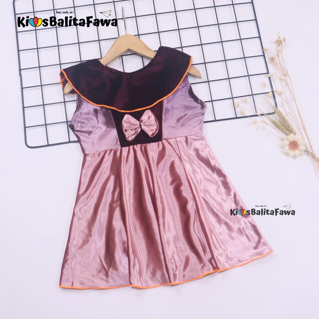 [BLUDRU] Dress Cantika Bayi - 3 Tahun / Dress Anak Perempuan Gaun Baju Pesta Kensi Polos Grosir Cewe