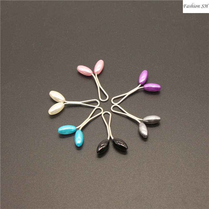 6pcs Pin bros Mutiara sharp Warna Campur Untuk Hijab M20021-6PCS