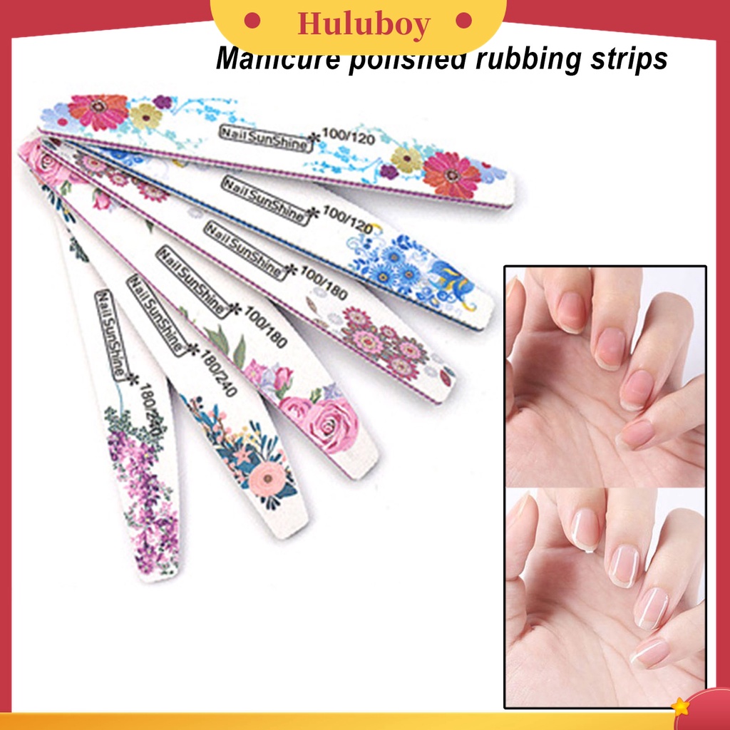 Huluboy Huluboy♡ 10pcs Alat Kikir Kuku DIY Bentuk Bulan Sabit / Bunga Untuk Wanita