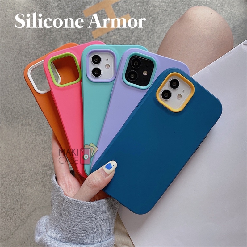 Silicone Armor Case Pelindung iPhone