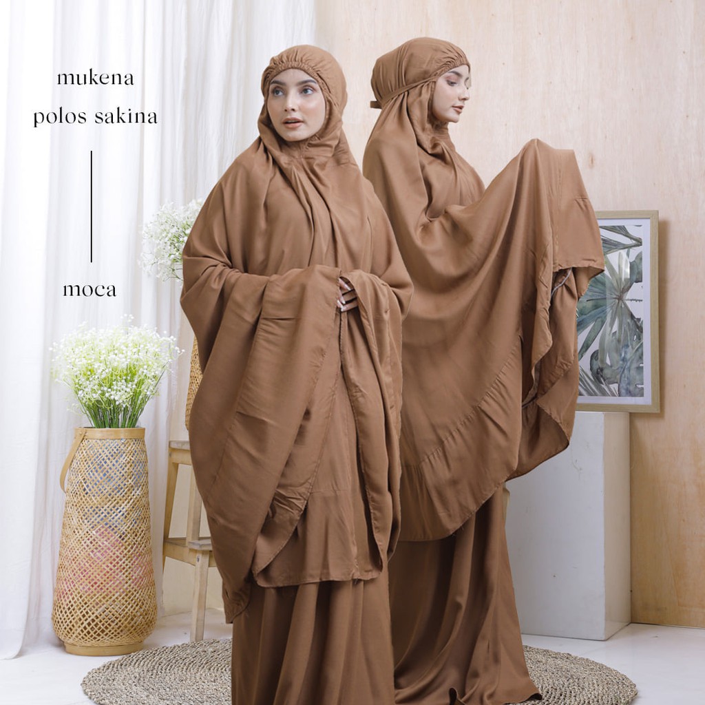 Mukena Dewasa Rayon Polos Sakina