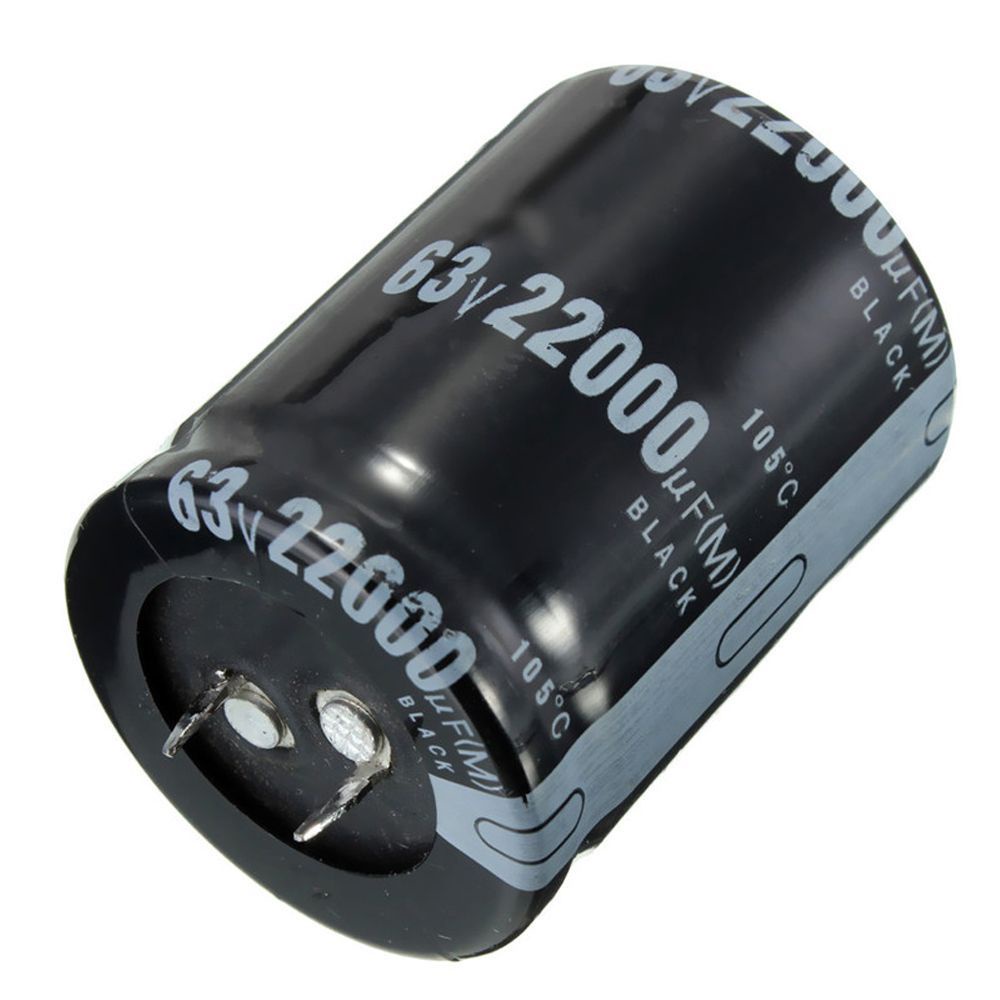 QUINTON High Quality Inline Capacitor Convenient 63V 22000UF Electrolytic Capacitor High Capacity Durable Cylindrical Black Practical Aluminum Electrolytic Amplifier Sound/Multicolor