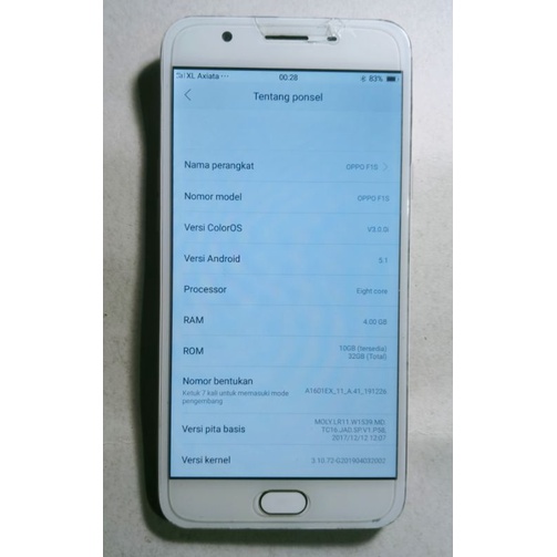 unit hp oppo f1s ram 4 rom 32 normal