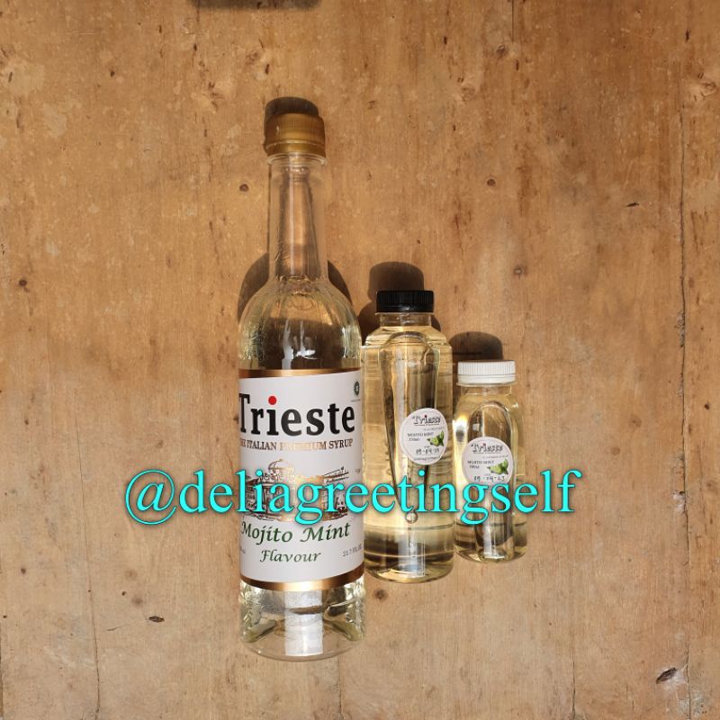 

Trieste sirup mint flavored syrup mojito mint repack 250ml 100ml