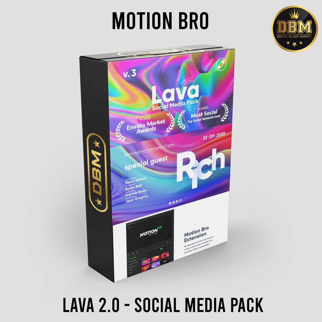 Motion Bro - Lava 2.0 - Social Media Pack - After Effect (Extension)