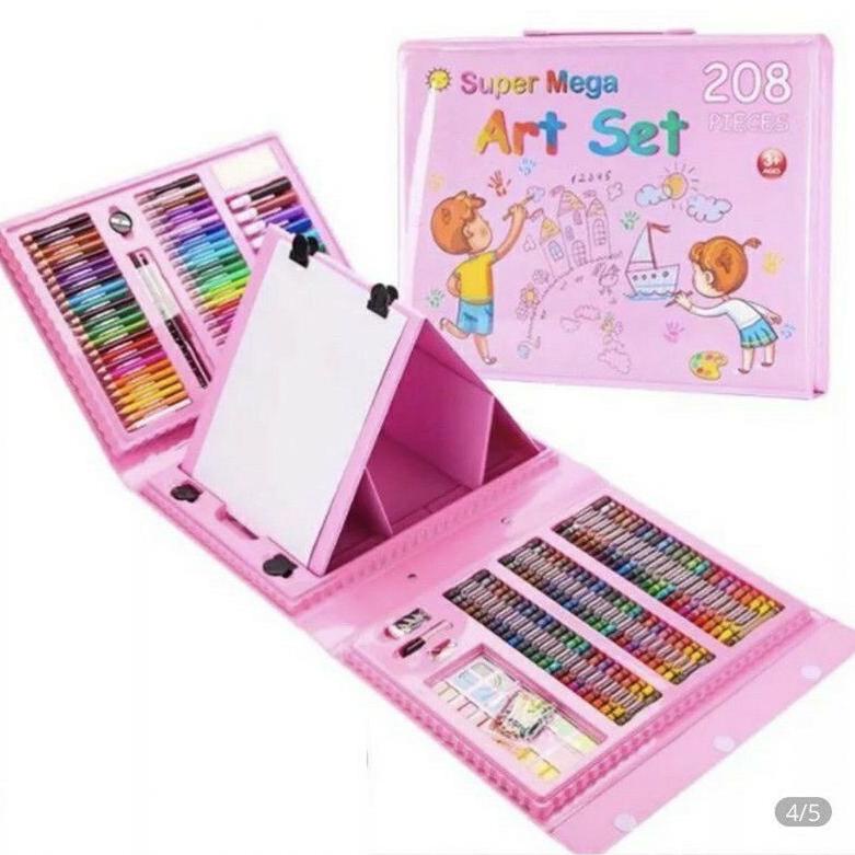 

[PRODUK WC8Q7] Crayon Set Drawing 208 pcs/Alat anak melukis dan mewarnai art set 208 pcs GJQ