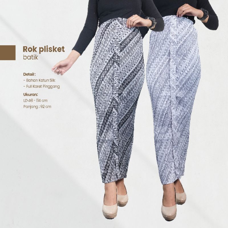 Rok Plisket Wiru Depan - Naira Batik