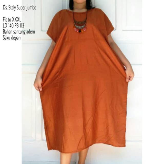 Daster Jumbo LD 140 Dress Jumbo Big Size dress Daster Polos Jumbo daster Staly polos rayon murah