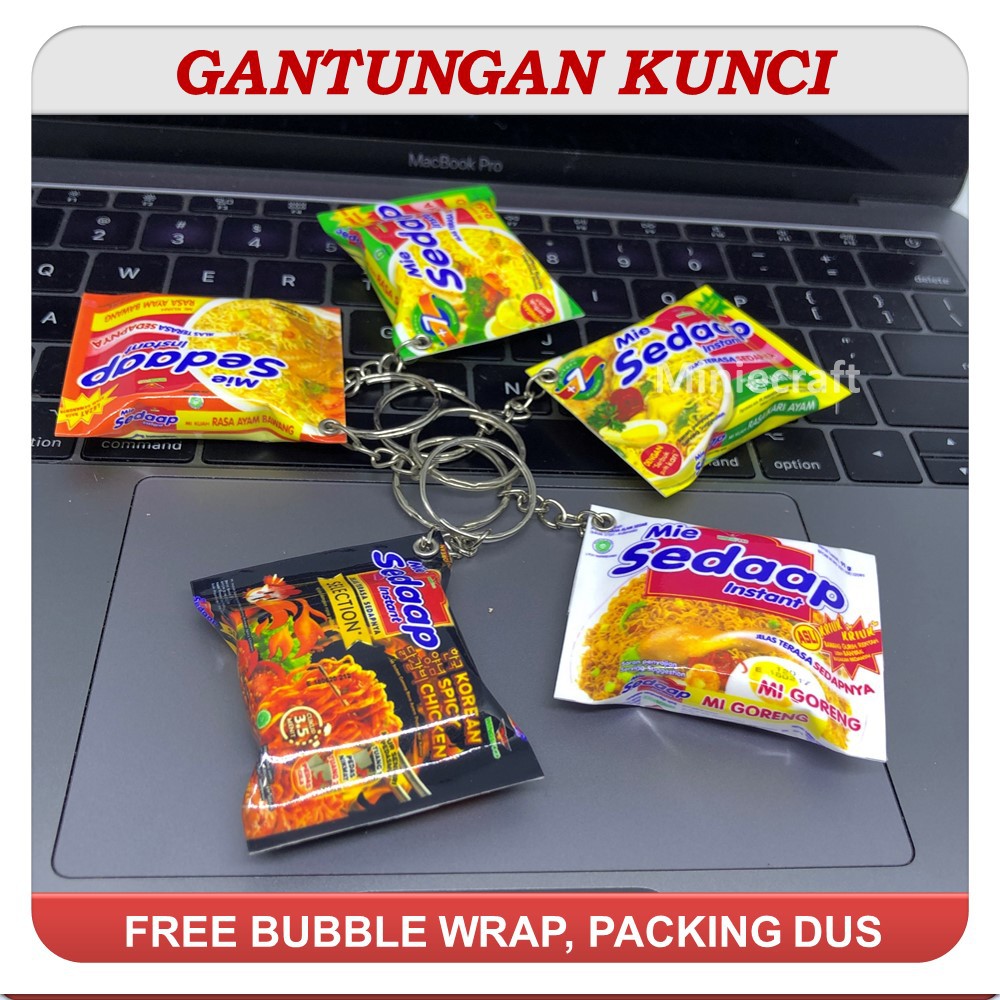 GANCI - GANTUNGAN KUNCI MINIATUR MIE SEDAAP MIE INSTAN MIE SEDAAP