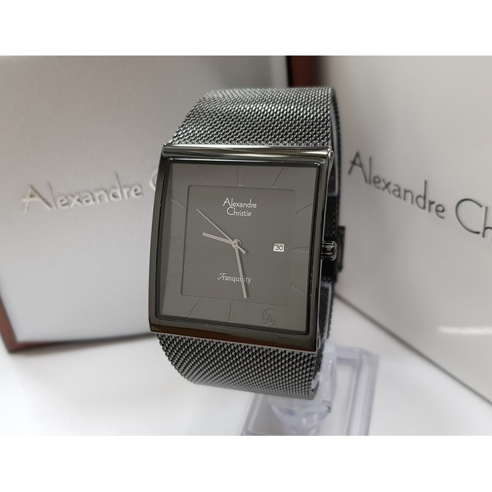 Jam tangan pria alexandre christie original AC 8333MD FULL HITAM