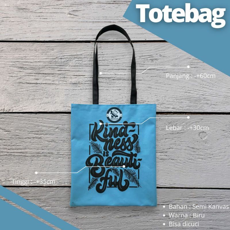 Dustbag89 | Totebag Semi Kanvas Aesthetic Tas Anak Kuliah Ponorogo