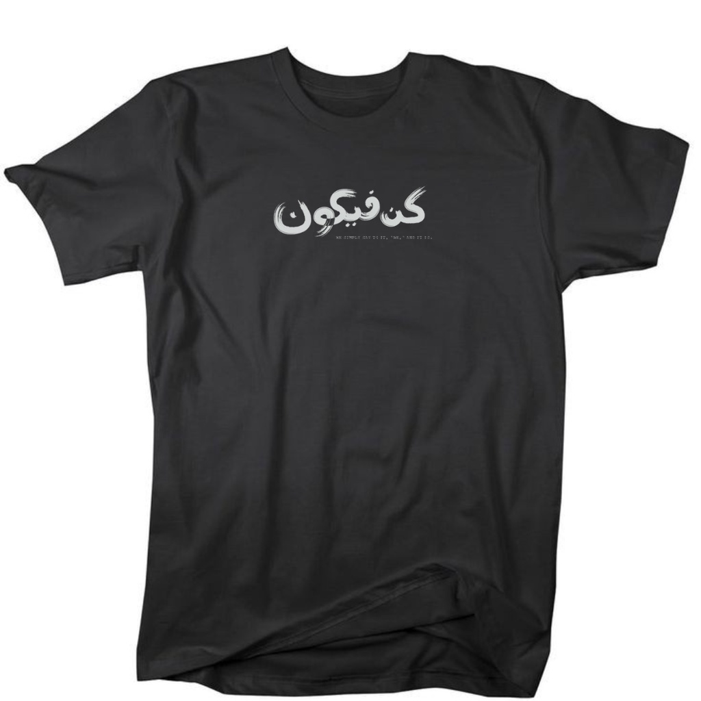 Kaos Tulisan Arab combed 30s Grade A Baju Distro Unisex combed 30s