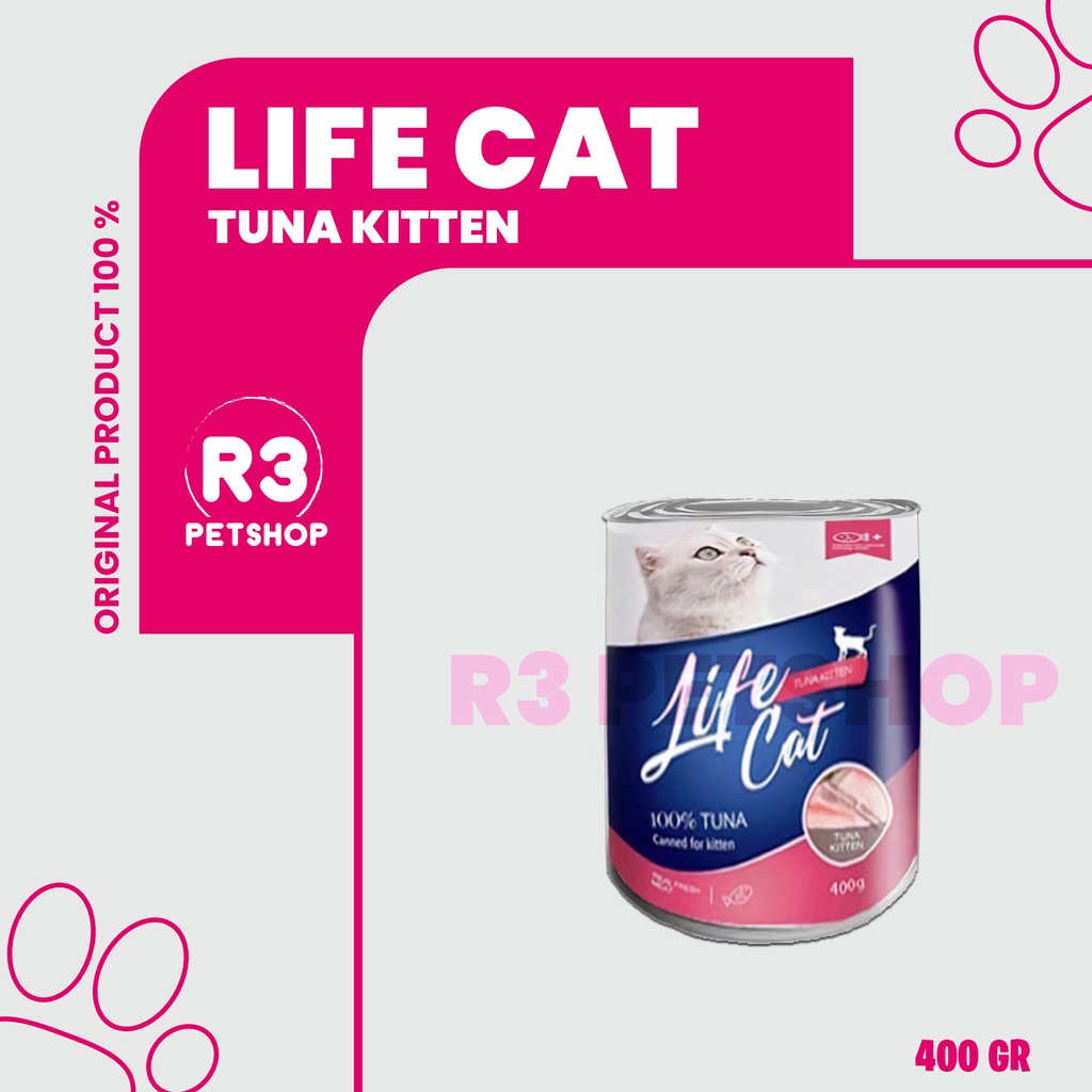 Makanan kucing basah Life Cat kaleng All Variant 400gr @ 1DUS 24PCS