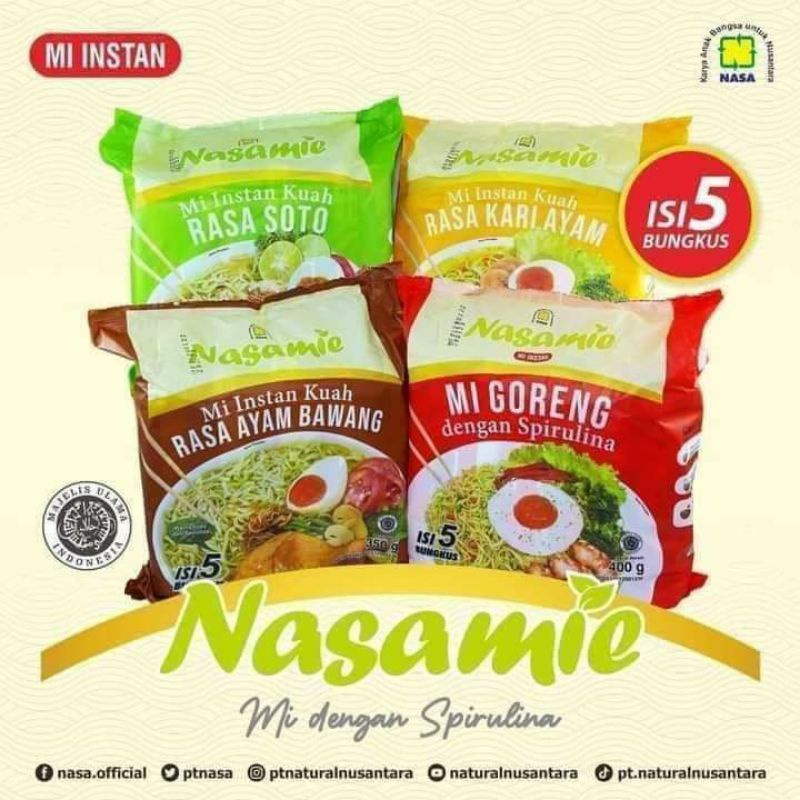 

NASA - NASAMIE ECER 1 BUNGKUS | MIE INSTAN DENGAN SPIRULINA | MIE ORGANIK NASA