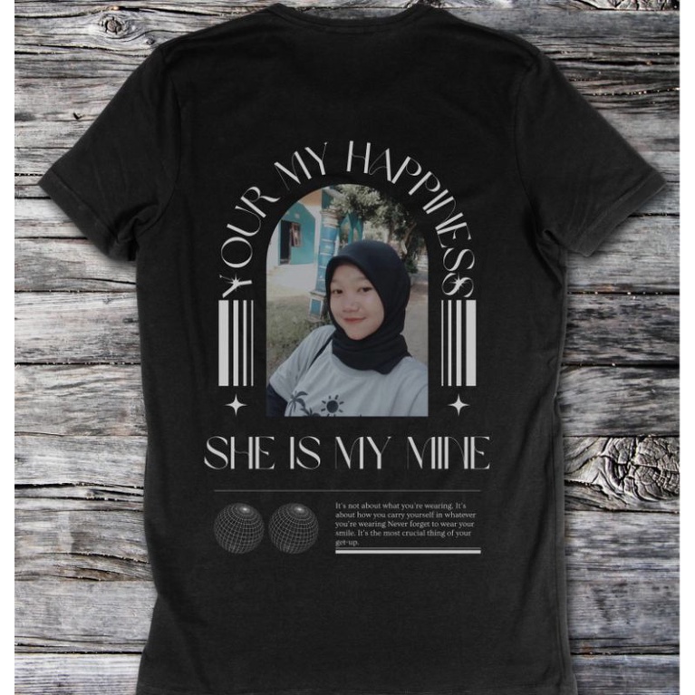 Kaos distro streetwear custom foto pasangan