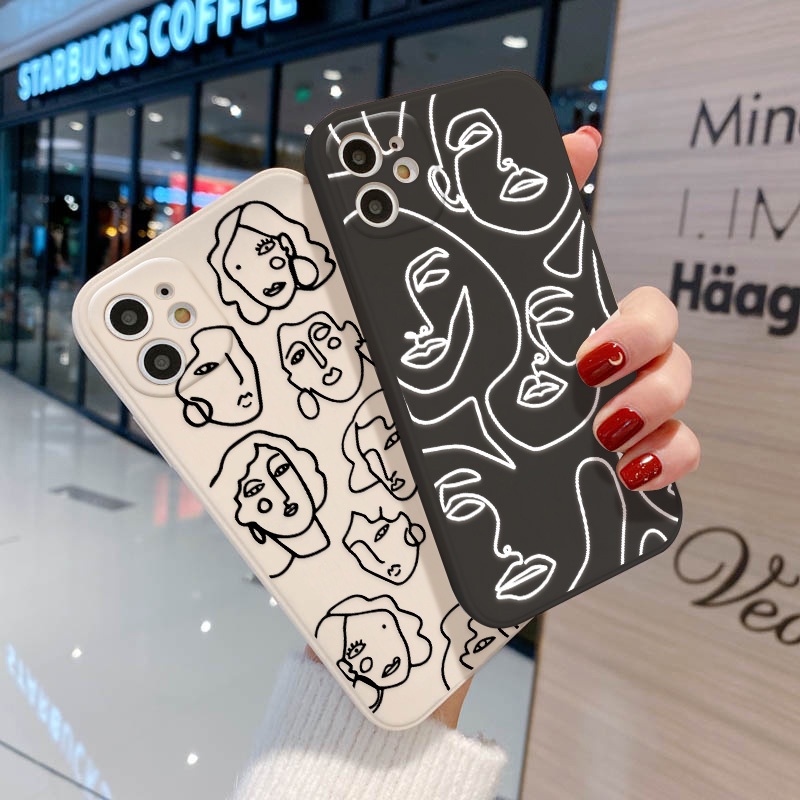 Soft Case TPU Motif Lukisan Abstrak Untuk OPPO A9 2020 A5 A12 A7 A92 A52 A55 A54 A74 A16 A15 A3S A5S A83 A72 A36 A76 A96 A93 A53 A53 A35 A37 A333 A32 A57 A19