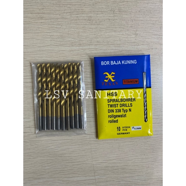 Mata bor besi 6 mm / mata bor besi murah 6mm