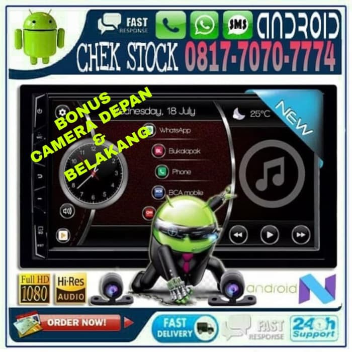 TAPE MOBIL ANDROID TOMIKO 7 INCH OS 7.1.2 - MIRRORLINK MTECH 8803