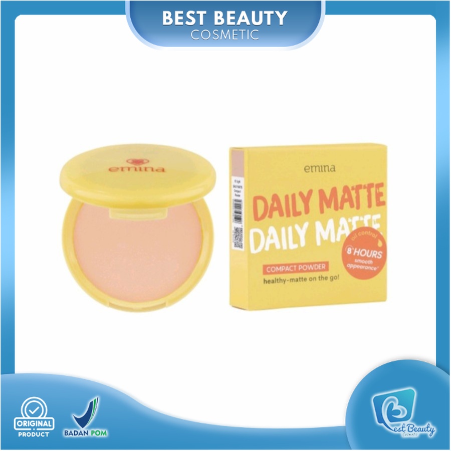 ★ BB ★ Emina Daily Matte Compact Powder 11gr - Bedak Padat