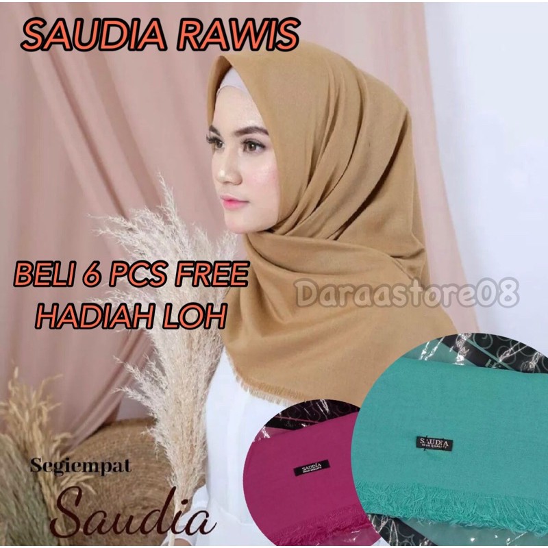 Kerudung Saudia Rawis Polos. Jilbab Saudia Polos segi empat. COD. Jilbab polos saudia rawis. Import