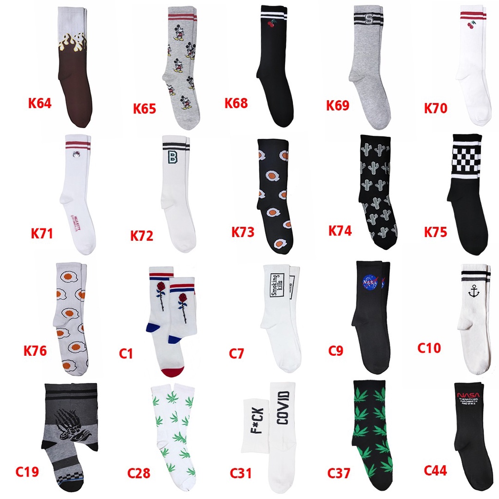 Kaos Kaki Motif Casual Oldschool/ Hype /Gaul /Skate BEBAS PILIH-4