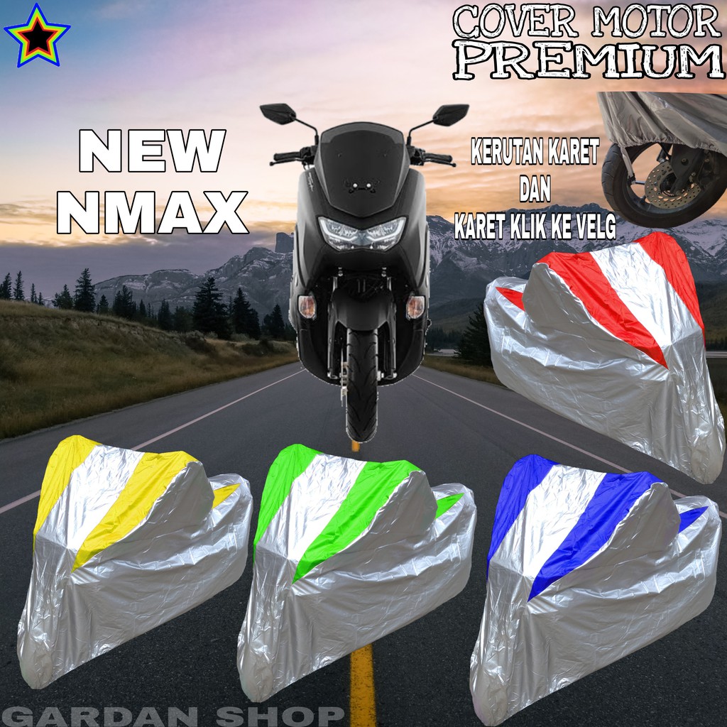 Sarung Motor NEW NMAX Silver KOMBINASI Body Cover Penutup Nmax PREMIUM