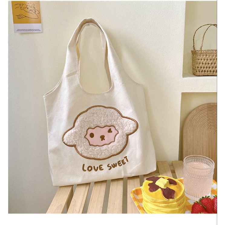 NAOMI - Tote Bag Shinaya Impor Canvas Premium - Tas Cantik Cute - Totebag - tas tote bag - tas Wanita kantong belanja kantong shopping - Shina bag Murah Unik