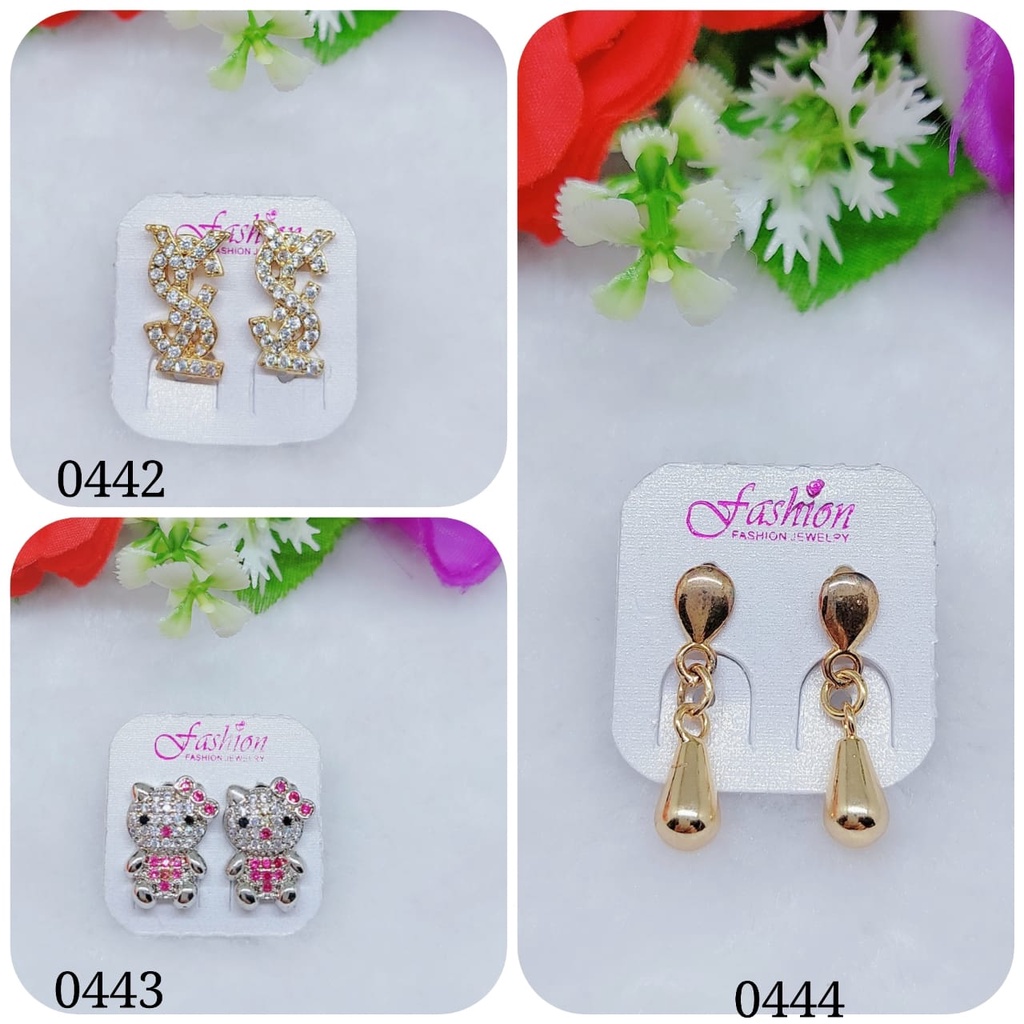 Anting permata lapis emas perhiasan xuping fashion jewellery 0442-0444