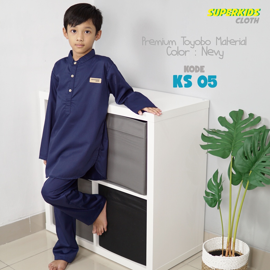 Koko Set Setelan Koko Kurta Anak Laki Laki Nevy 1 - 10 Tahun Superkidscloth