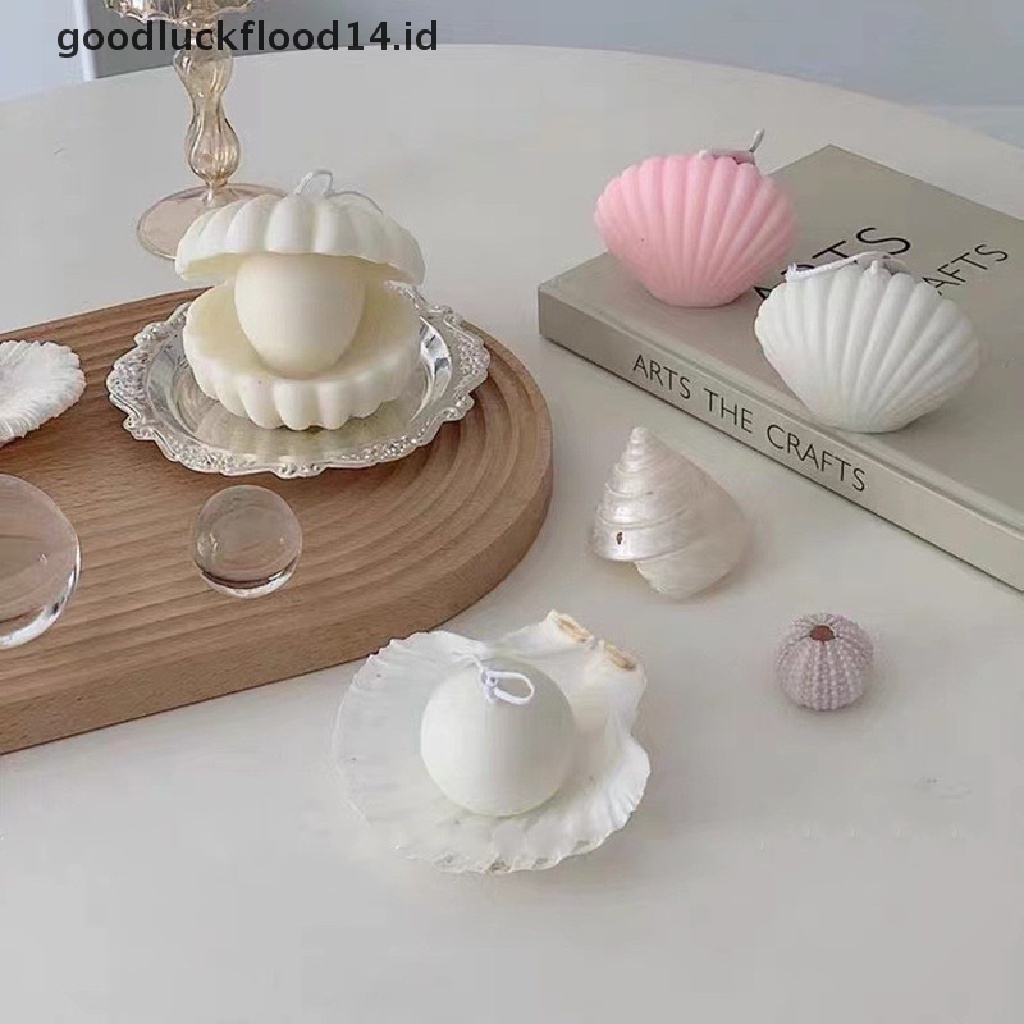 [OOID] Pearl Seashell Mold Soy Candle Making 3D Soap Cake Art Gifts Baking Decoration ID