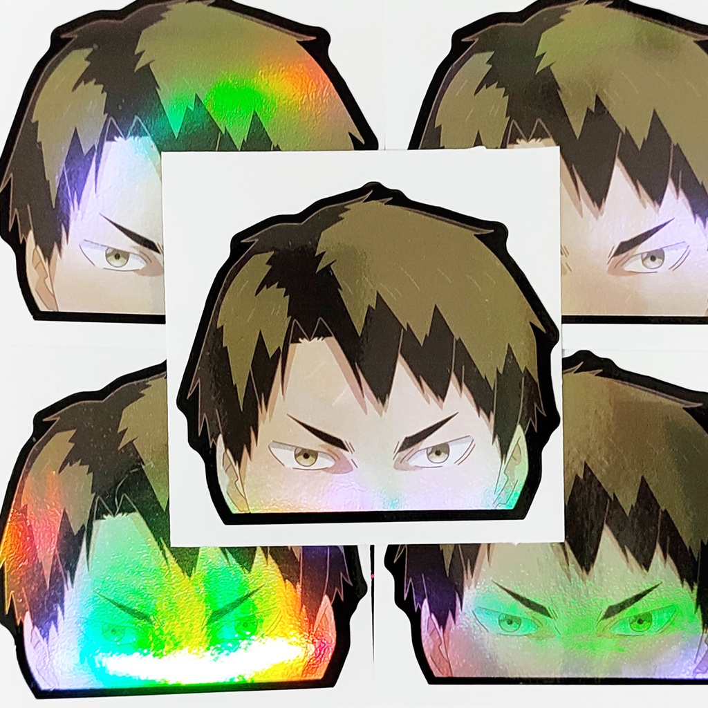 STICKER STIKER HOLOGRAM ANIME - WAKATOSHI USHIJIMA -HAIKYU - STIKER ANIME HOLOGRAM