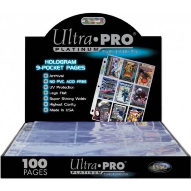 Ultra Pro binder A4 sleeve 9 Pocket 8 Pocket Platinum Page 11 holes 3 holes (MIN PEMBELIAN 5 LEMBAR)