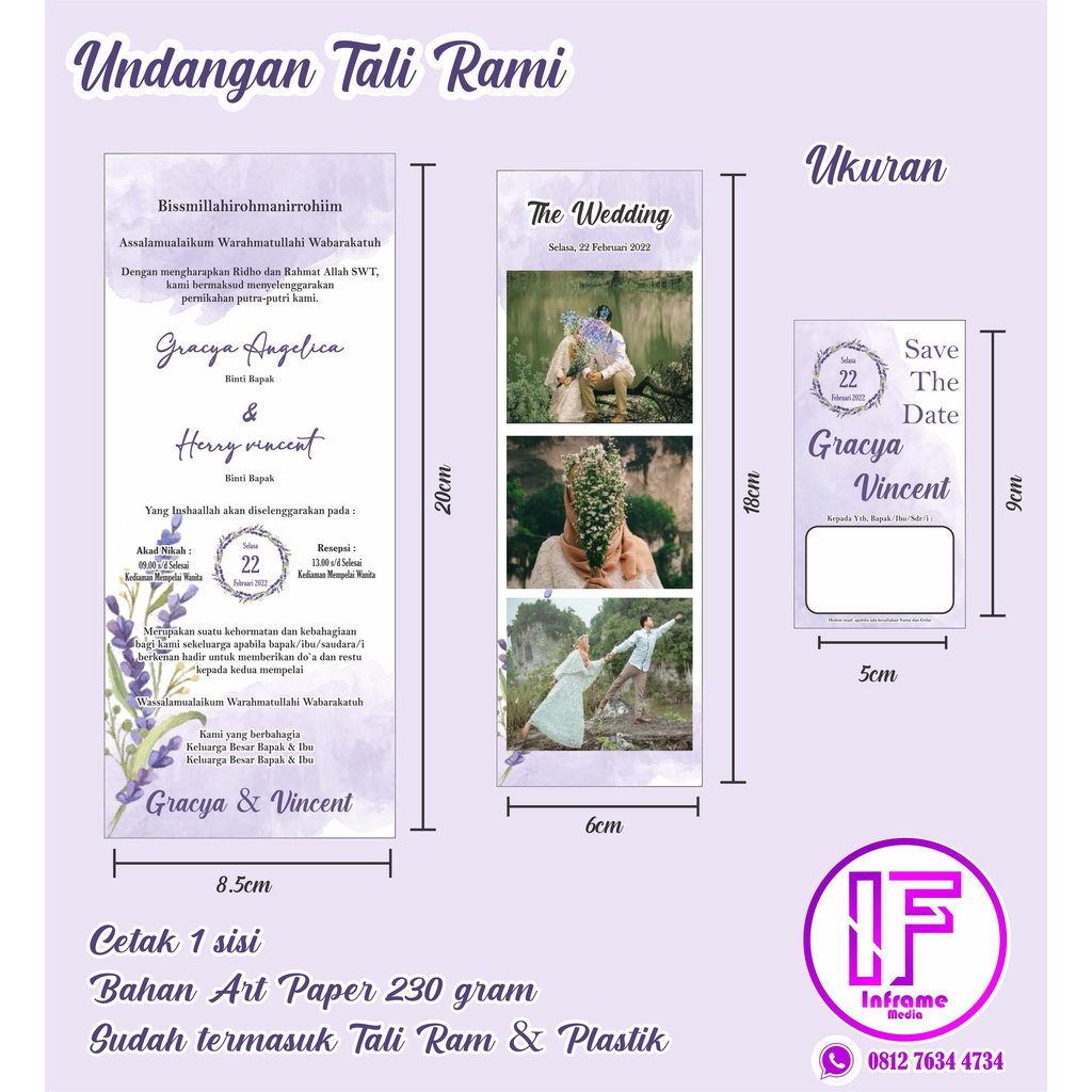 

Undangan Handtag/Jasmine/Kekinian/Simpel