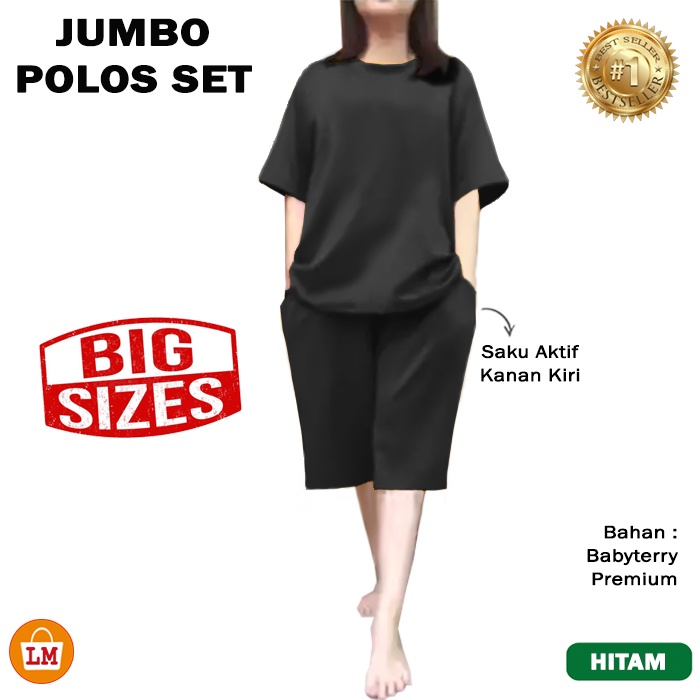 TERBARU Setelan Santai Hot Pants Celana Pendek Wanita Polos SIZE JUMBO LMS 23243 23247