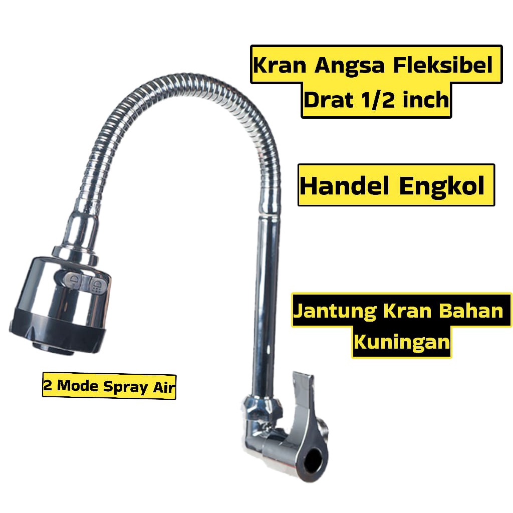 Kran Angsa Dapur Fleksibel / Flexible - 1/2 Inch - High Quality