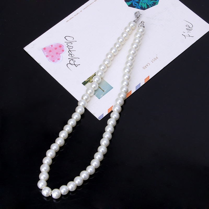 Kalung Mutiara Imitasi Warna Putih Ivory Untuk Wanita