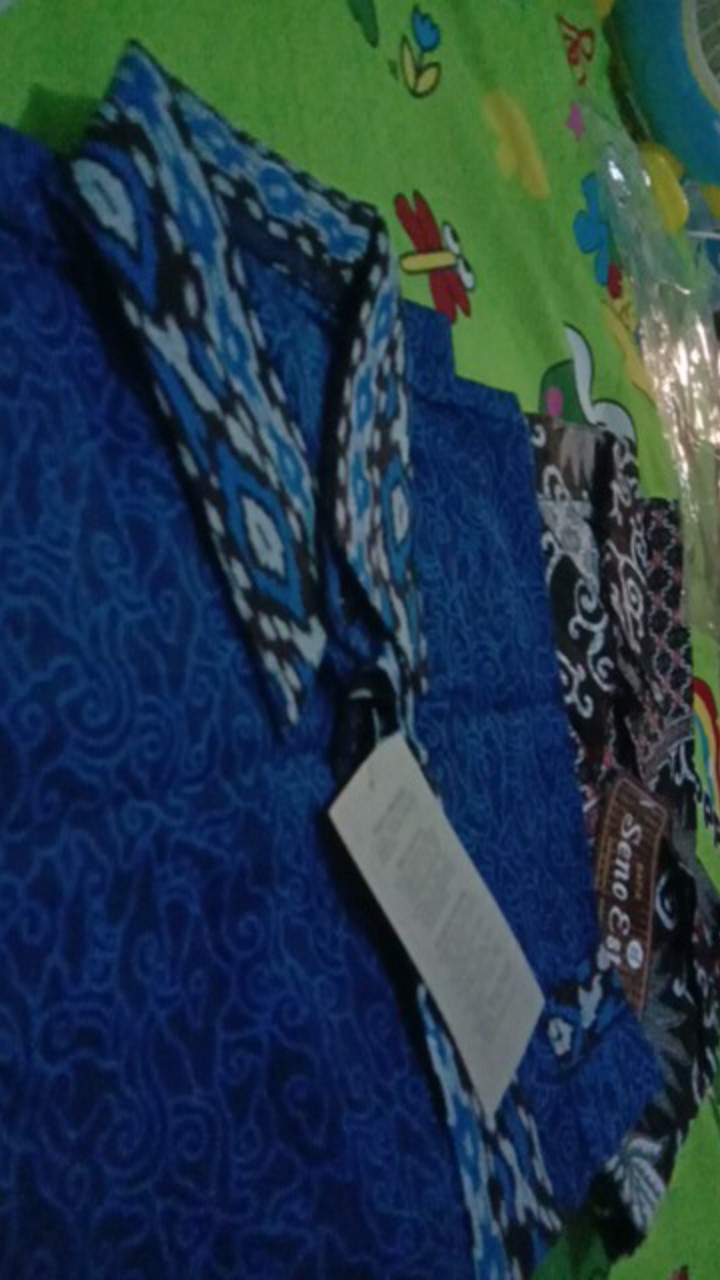 Kemeja Batik / Batik Lengan Pendek / Baju Batik Pria Reguler Fit Batik Seno Estu M L Xl Xxl