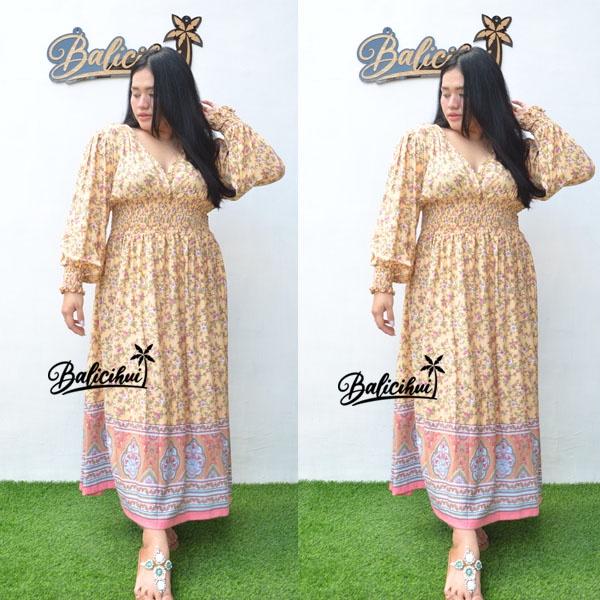 Balicihui Long Dress Jasmine Premium Long Dress Jumbo Big Size Plus Size Premium Dress with Premium Rayon Foil