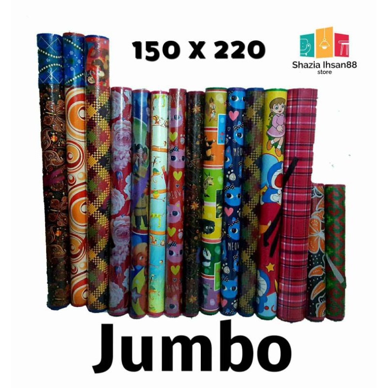 karpet plastik lantai tikar lipat piknik karakter spons 150 x 220 JUMBO