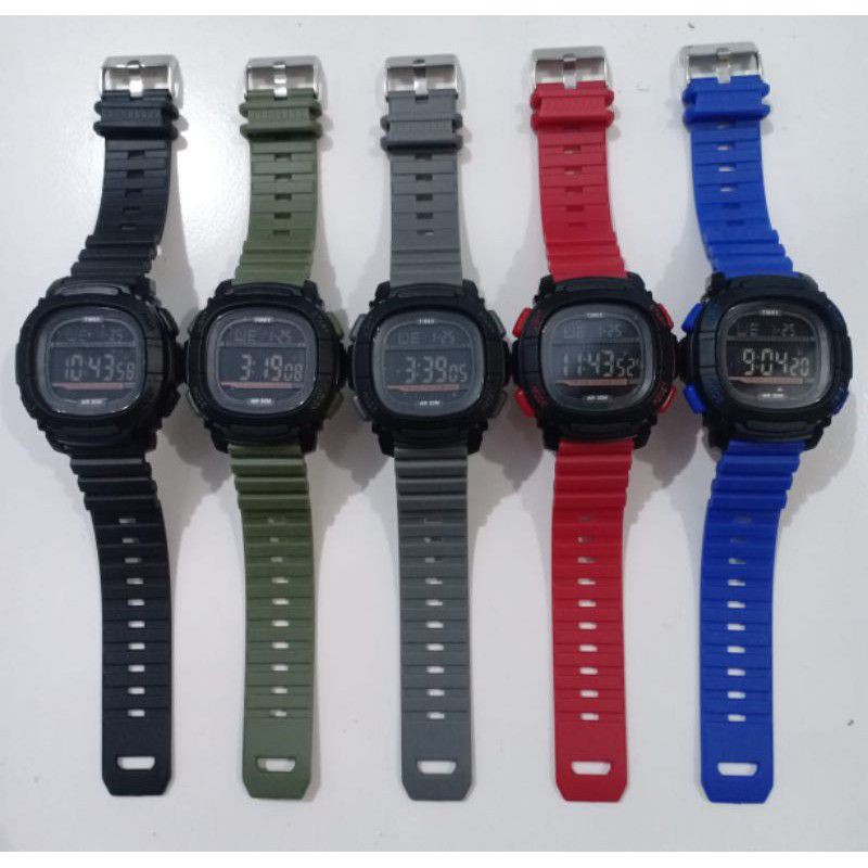 (Grosir)Jam Tangan Pria Timex Digital Strap Rubber(Terima Cod)